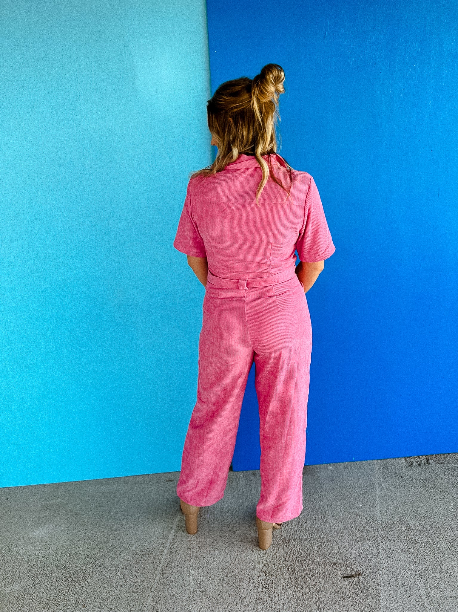 Kate Corduroy Jumpsuit - Summer Pink