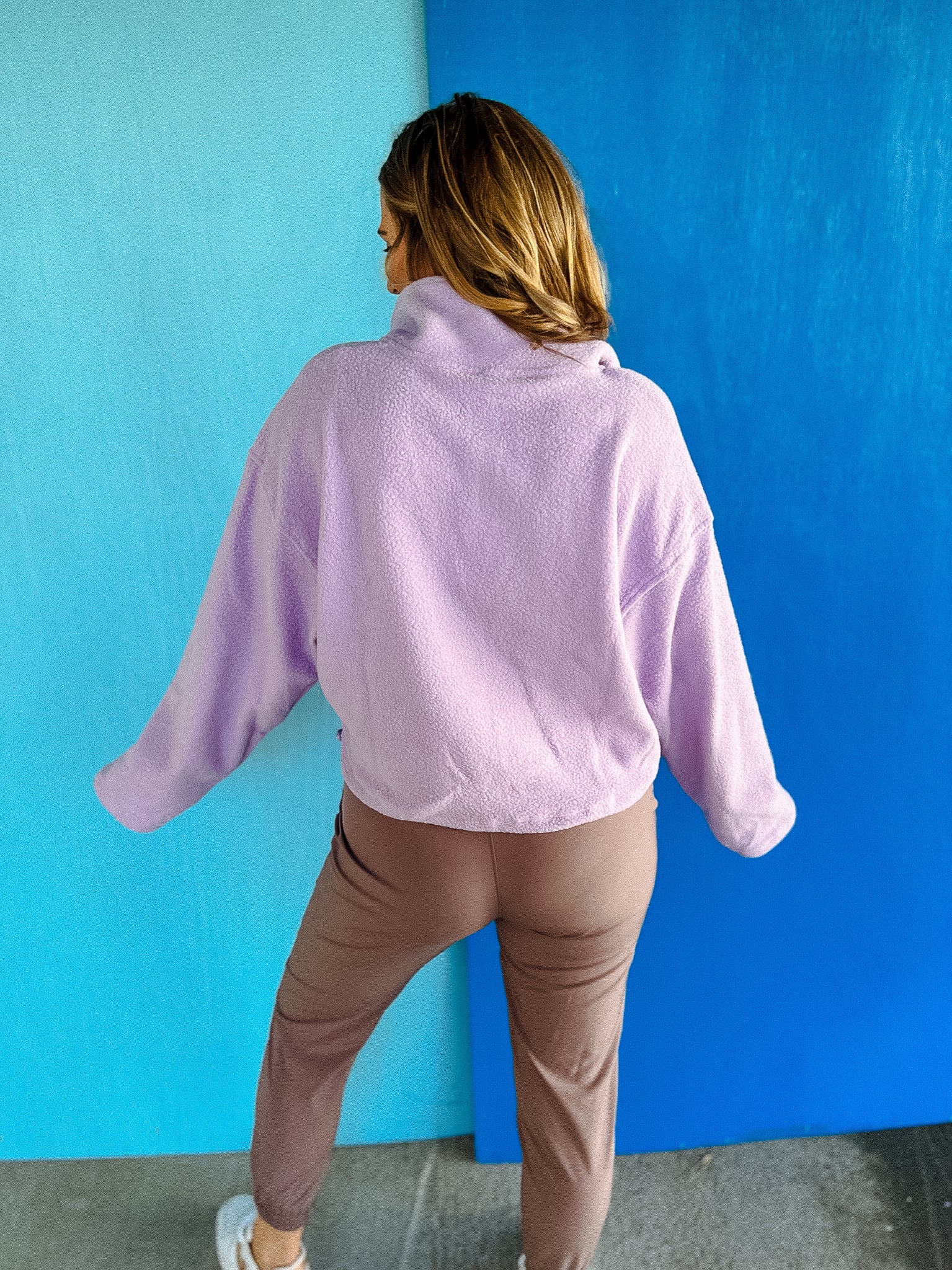 Sommer Boxy Fleece Pullover - Lavender