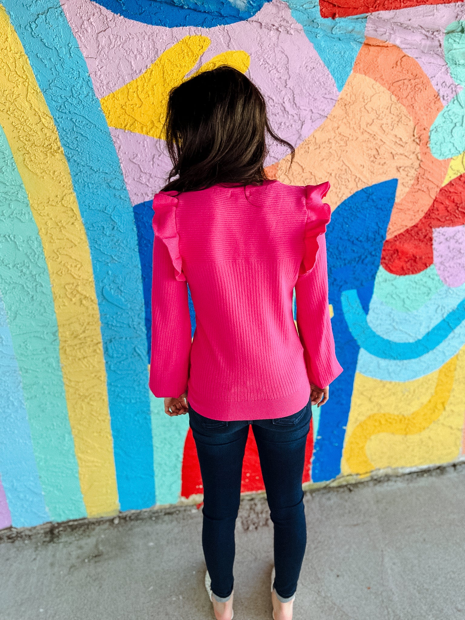 Bethany Sweater - Hot Pink