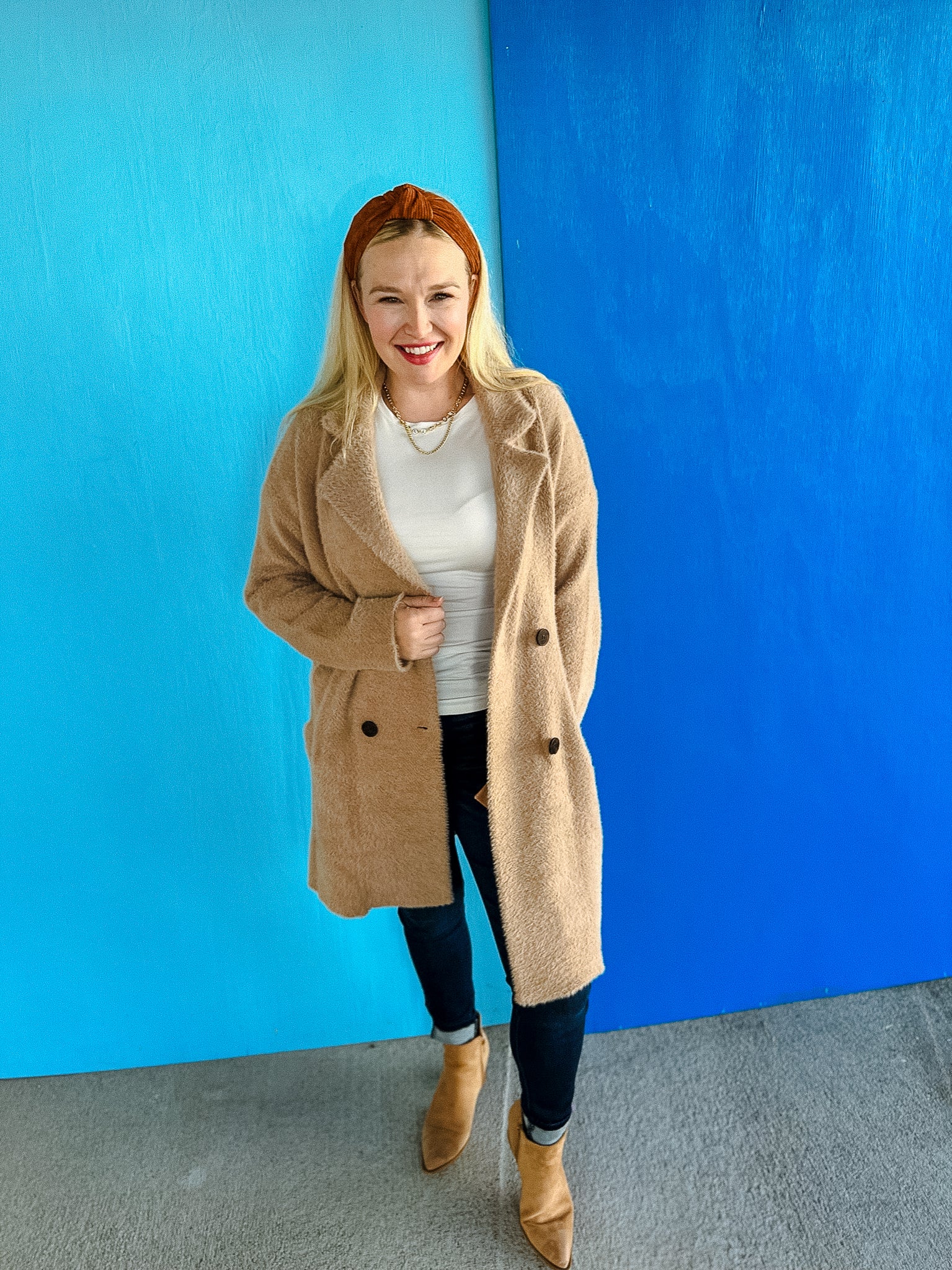 Delaney Double Breasted Coat - Beige