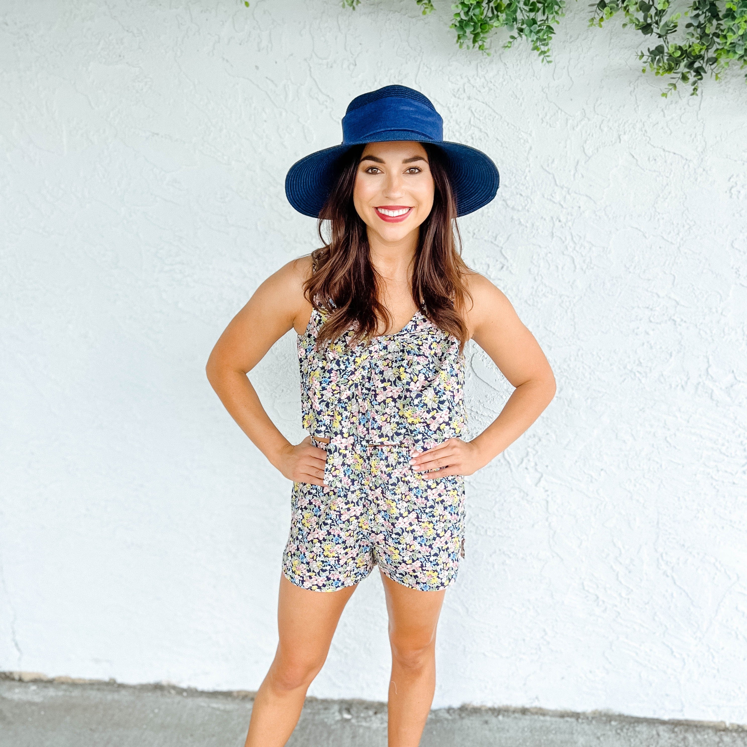 Melody Floral Two-Piece Set - Navy Floral