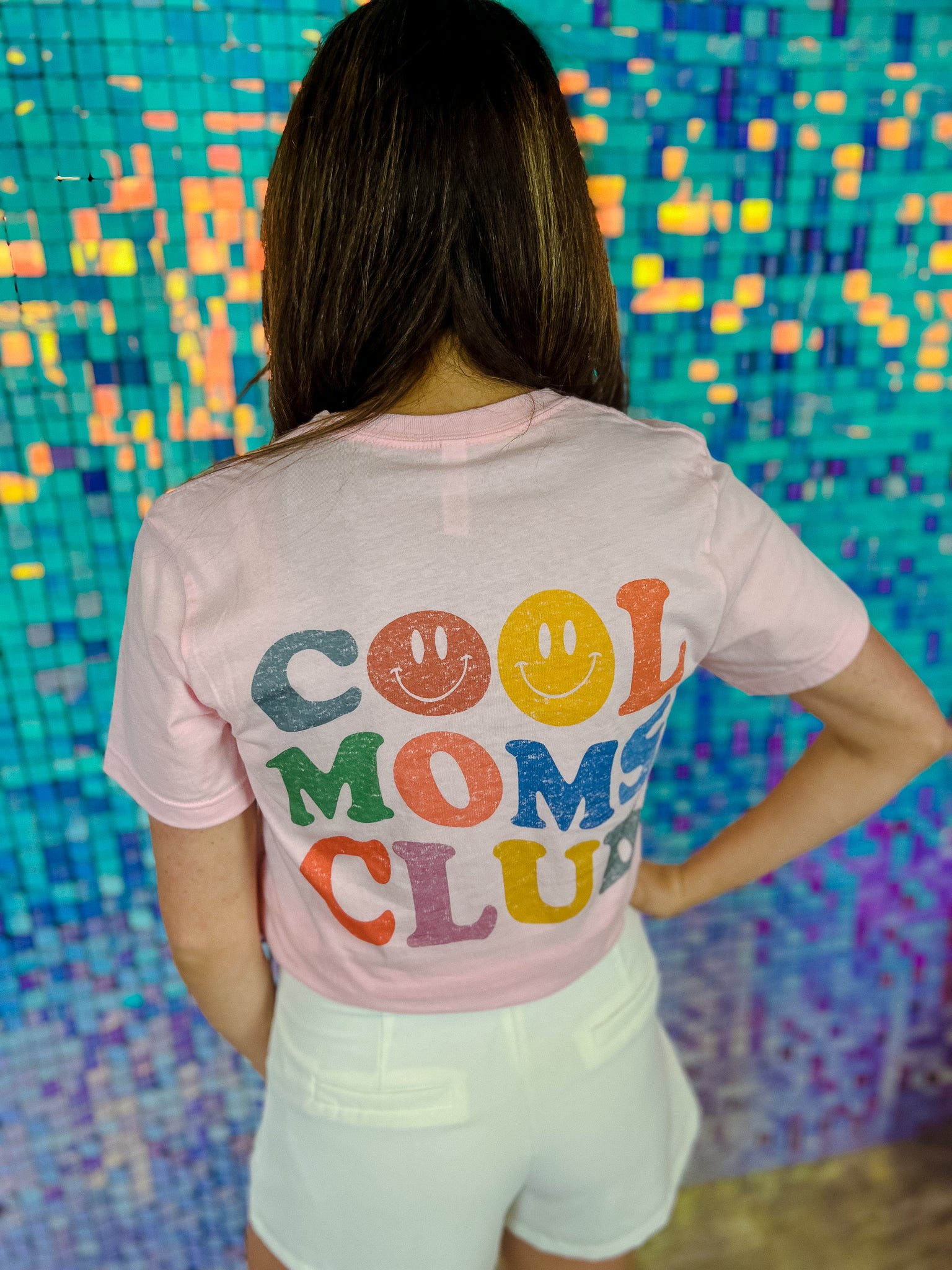 Cool Mom Graphic Tee - Pastel Rose