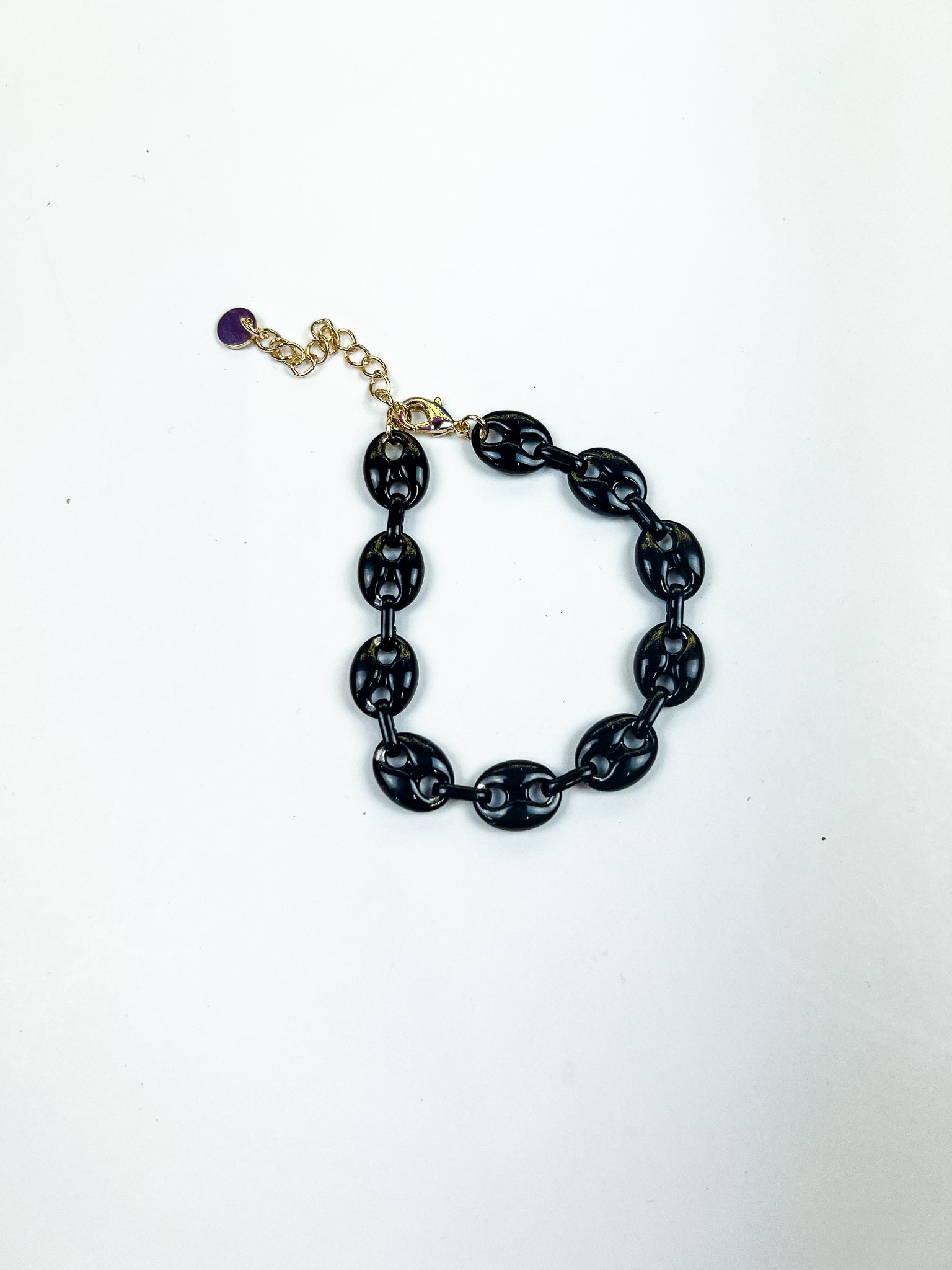 [Treasure Jewels] Mary Kate Metal Link Bracelet - Black