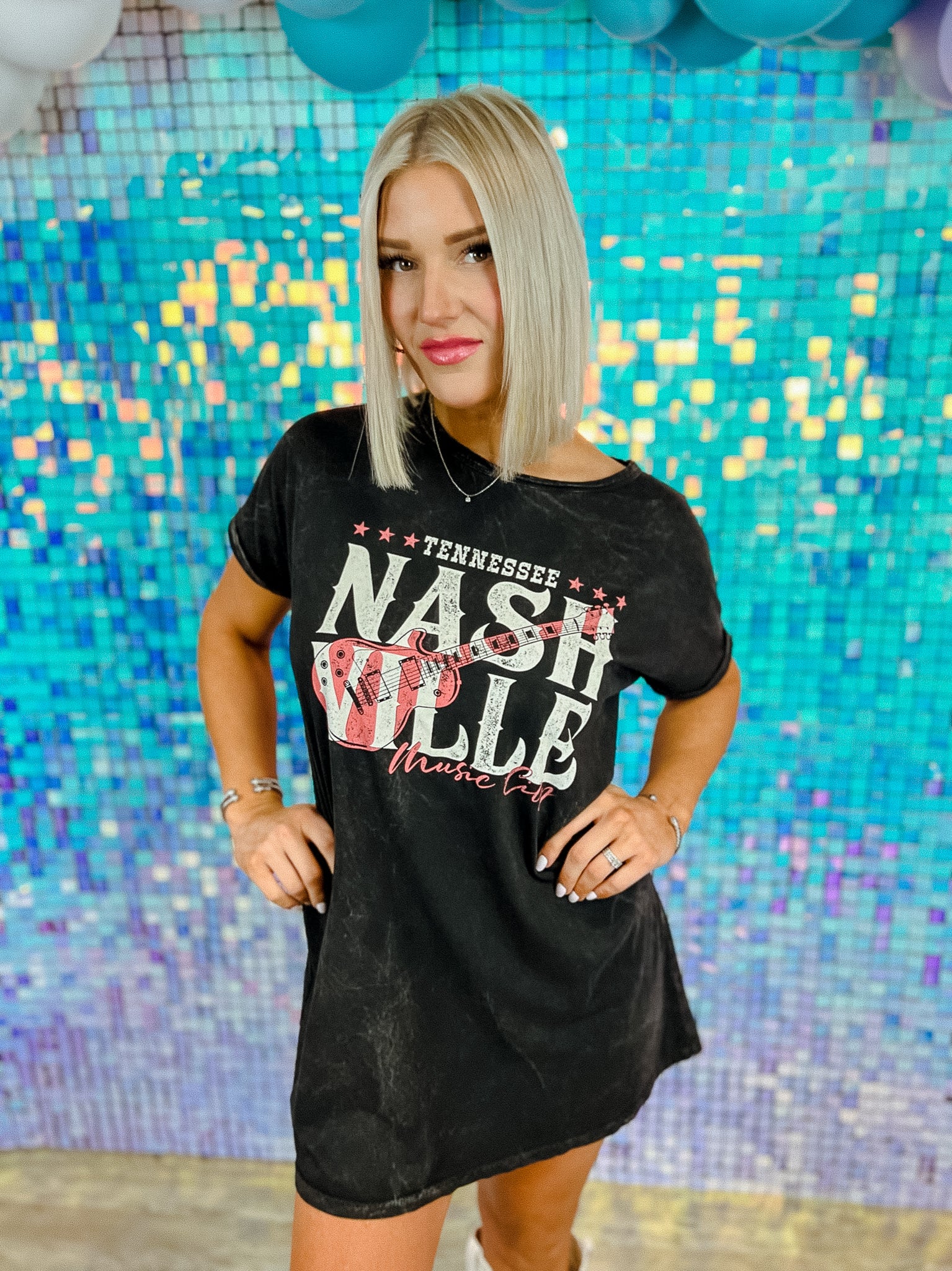 Nashville Graphic Dress - Black